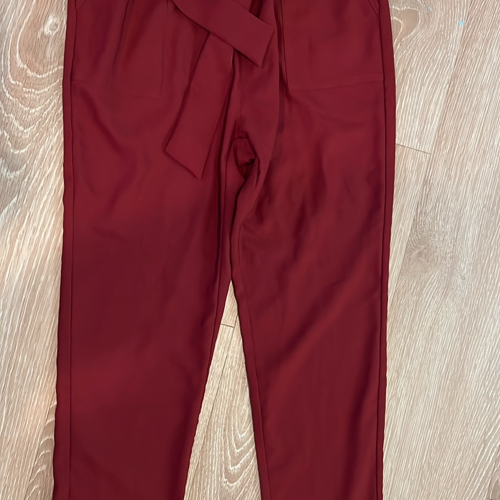 Elegant Burgundy Women's Pants